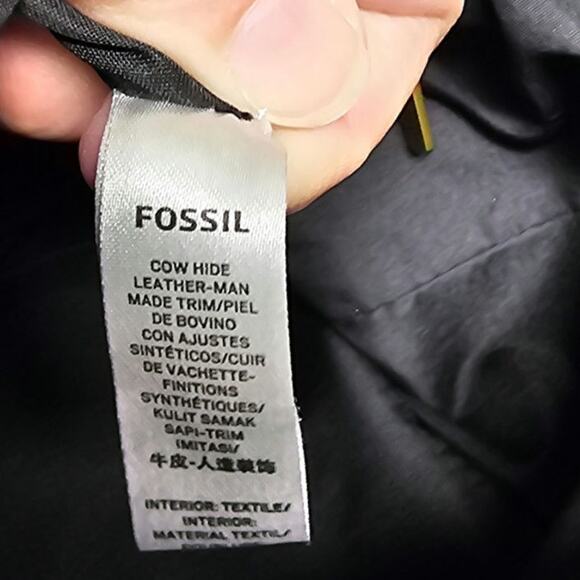 Fossil Talulla Hobo Shoulder Bag Purse Black Leather SHB2840 - Picture 6 of 13